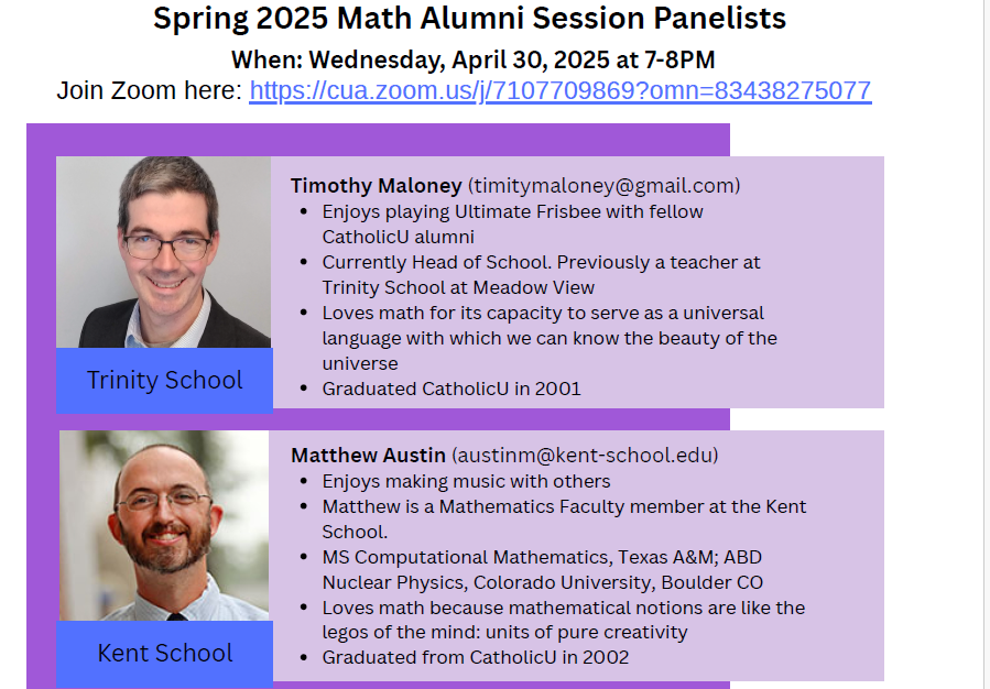 Spring 2025 Alumni Panel
